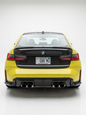 BMW 3 Series G80 M3 OEM style carbon fiber trunk by K2 Industries, showcasing sleek black carbon fiber with subtle contours.
