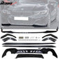 K2 Industries BMW G20 3 Series front lip, rear diffuser, and side skirts spoiler set in black with border detailing.