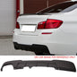 K2 Industries BMW F10 2011-2016 MP Style rear bumper lip diffuser with single outlet, made of durable PP material.