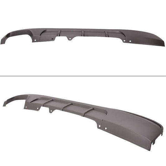 BMW F10 2011-2016 MP Style rear bumper lip diffuser by K2 Industries, single outlet, made of durable PP material, mounted on the bumper.