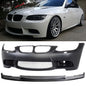BMW E92 E93 M3 style front bumper with air duct and H front lip, designed for 2007-2010 models by K2 Industries.