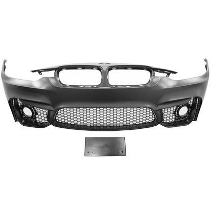 K2 Industries BMW F30 3Series M3 front bumper with fog cover fitting 2012-2018 model, automotive bumper part.