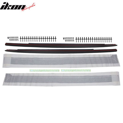 BMW G30 M5 style front and rear bumpers with side skirts by K2 Industries, made of durable PP, shown on a vehicle.