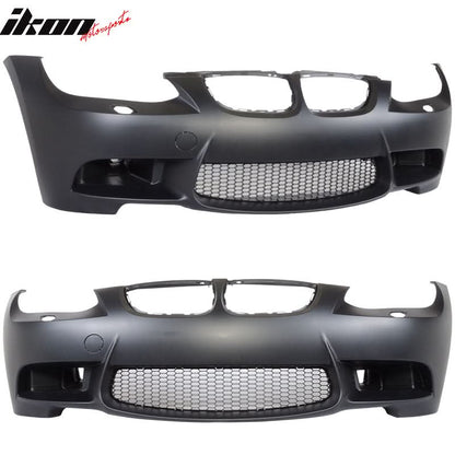 BMW E92 E93 M3 style front bumper with air duct and H front lip for 2007-2010 models, by K2 Industries.