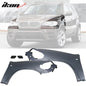 BMW E70 X5 2007-2010 pre-LCI front fender with washer hole, PP material, by K2 Industries, showing the fender's shape and mounting area