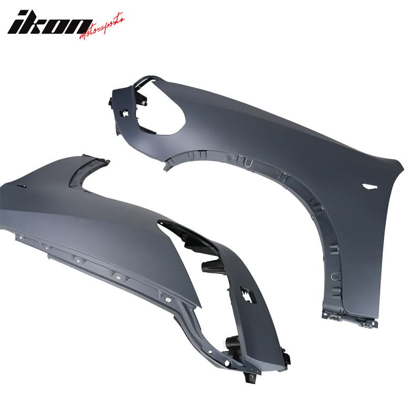 BMW E70 X5 2007-2010 front fender with washer hole, pre-LCI, made of durable PP, by K2 Industries, shown with wheel well detail