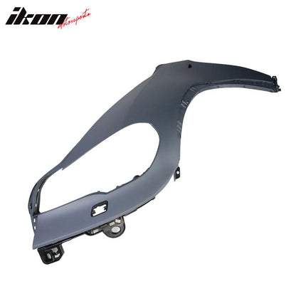 BMW E70 X5 2007-2010 front fender flare with washer hole, pre-LCI, made of durable PP by K2 Industries, shown on vehicle.