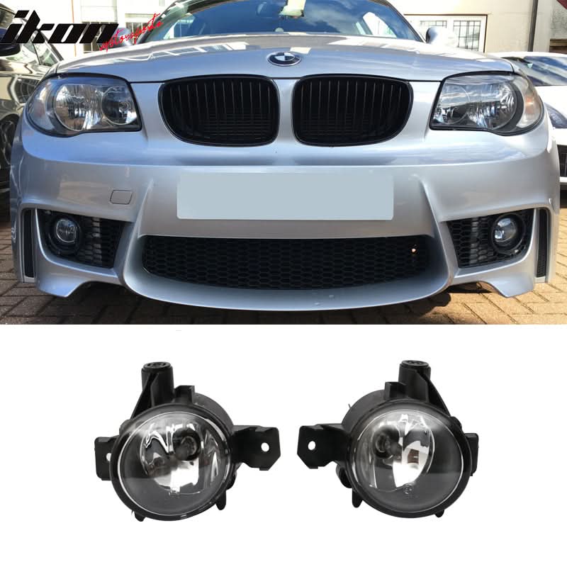 K2 Industries front bumper for BMW 1 Series E82 1M (2007-2013) with fog lights, no PDC, made of durable polypropylene.