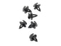 Six GoWesty hidden head panel clips for Vanagon, durable hardware fasteners for secure panel mounting.