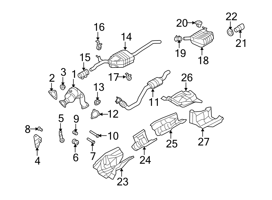 Bayern Automotive catalytic converter 8K0254253HX for 2.0L EA888 Audi A4, A5, and Q5, 2012–2017