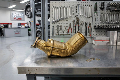 Bayern Automotive catalytic converter for Audi RS5 EA839 2.9L, left side, 2018–2025