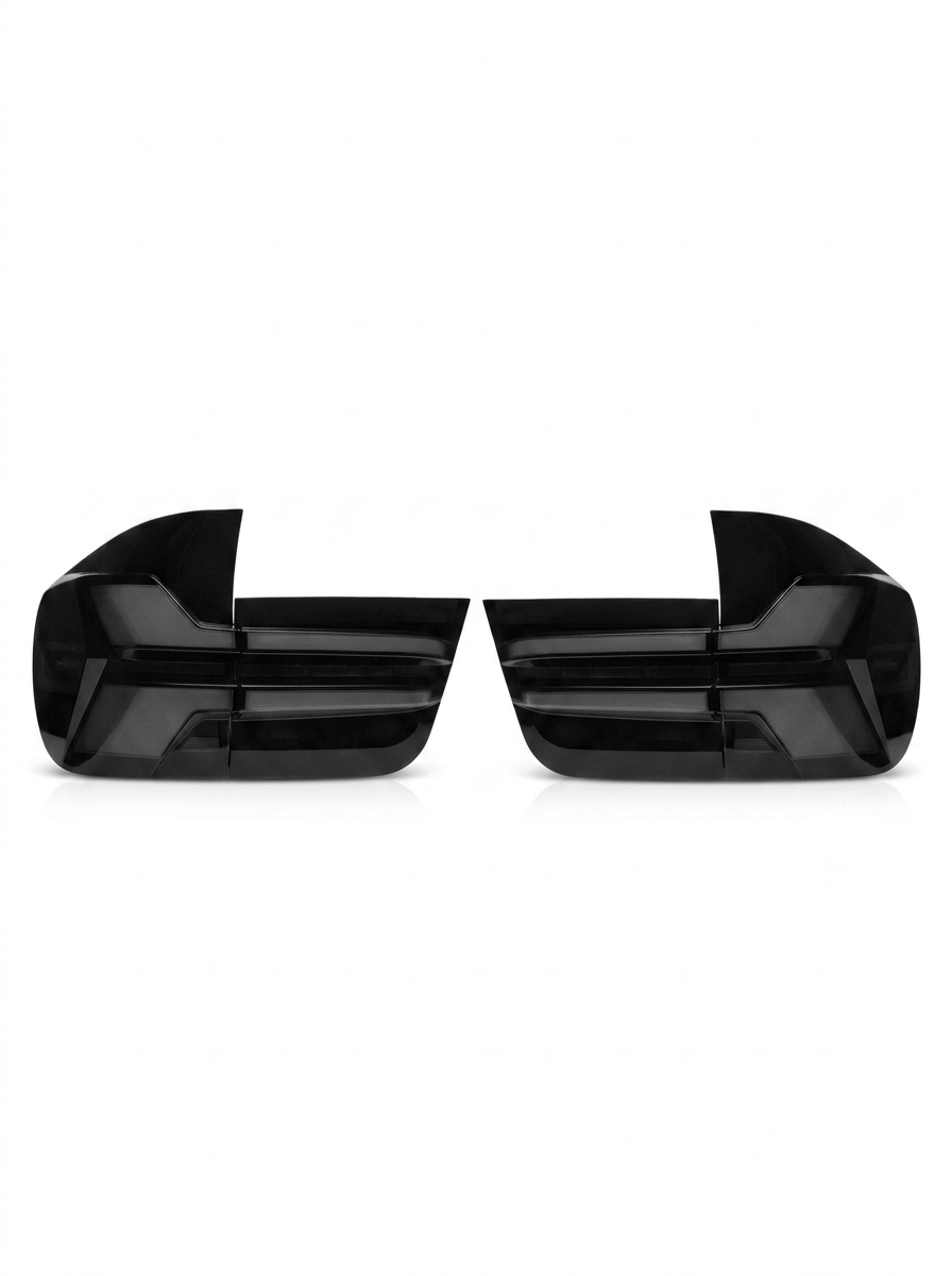 K2 Industries BMW X5 E70 tail light assembly with 35W LED running lights and dynamic turn signal, fits 2007-2013 models.