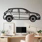 Audi A1 Metal Car Wall Art with Rotating Wheels - Handmade Car Silhouette Decor - Automotive Wall Art for Petrolheads-KAFMEKA094