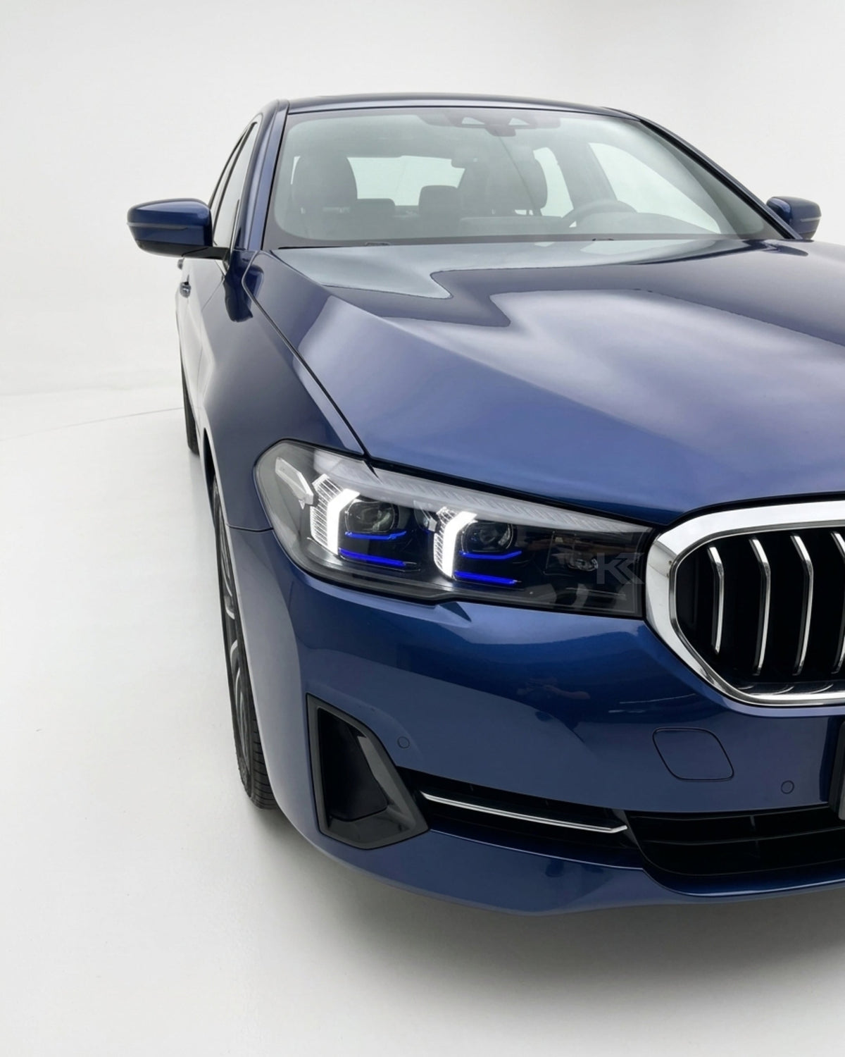 BMW 5 Series G30 G38 M5 F90 dual-color LED headlight assembly with daytime running lights, made by K2 Industries, for 2018-2020.