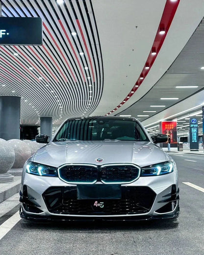 BMW 3 Series G20 G28 G80 LCI LED front grille by K2 Industries, featuring sleek LED accents and a bold black finish.