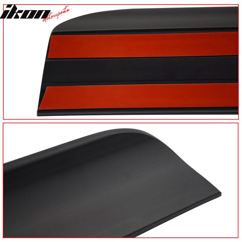 Unpainted black roof spoiler for BMW E90 3-Series (2006-2011) by K2 Industries, designed for sporty aerodynamic enhancement.