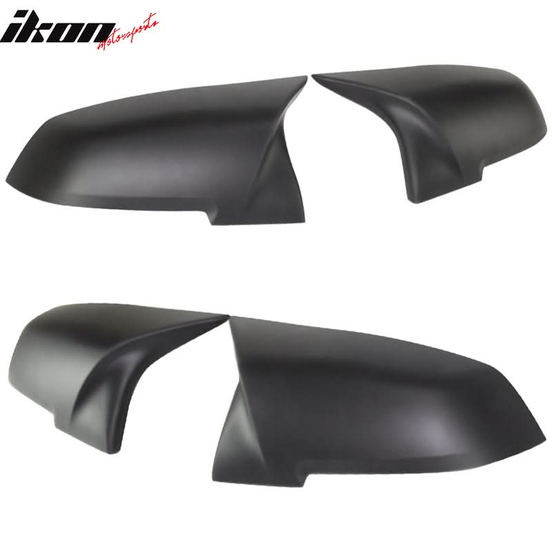 BMW F31 2013-2018 M Sports matte black door mirror cover by K2 Industries, showing the sleek, textured exterior finish.