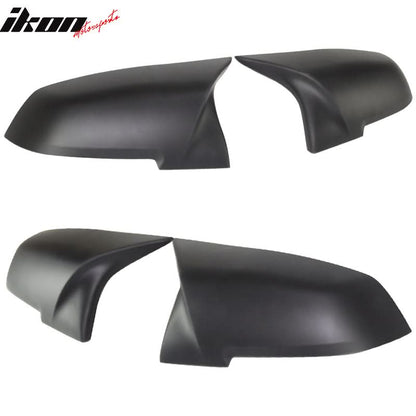 BMW F31 2013-2018 M Sports matte black door mirror cover by K2 Industries, showing the sleek, textured exterior finish.