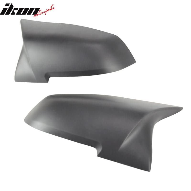 Matte black BMW F31 door mirror cover with OE M Sports upgrade, designed for 2013-2018 models by K2 Industries.