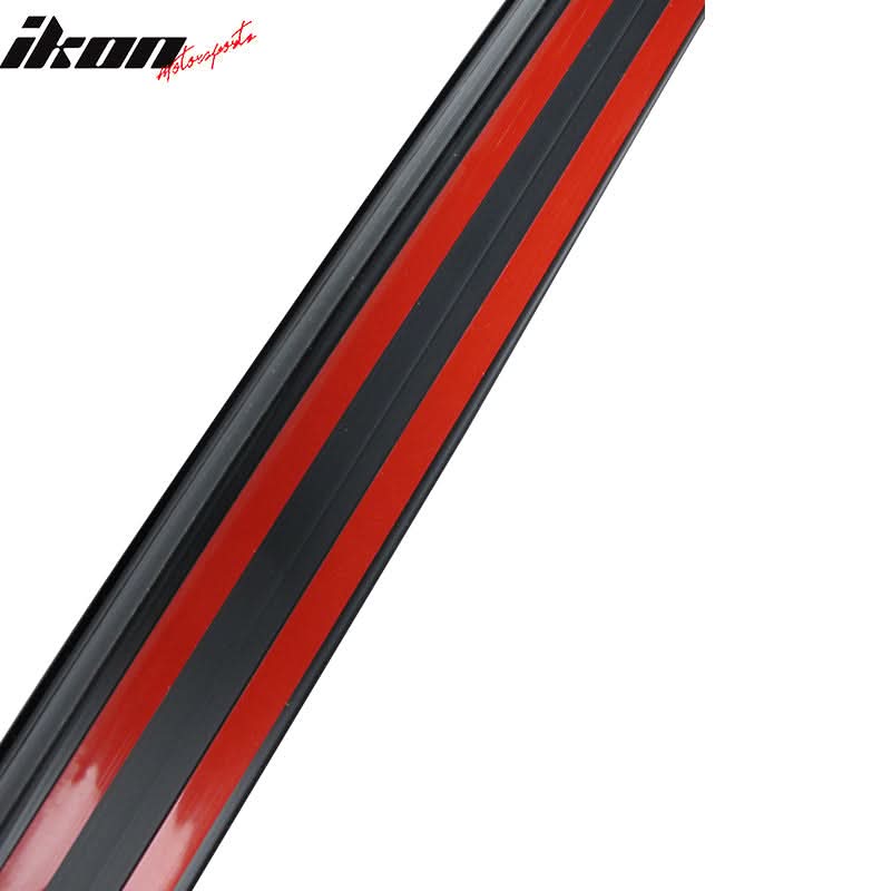 BMW E46 2-door trunk spoiler by K2 Industries, black PUF material, enhances rear aerodynamic look on 1999-2005 models.