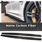 BMW 4-Series F82 F83 M4 carbon fiber side skirt by K2 Industries, sleek black design for convertible coupe models.