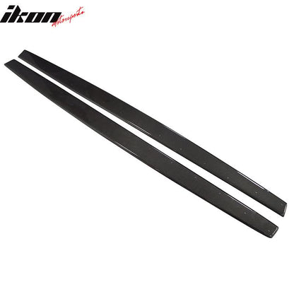 BMW 4-Series F82 F83 M4 carbon fiber side skirts, manufactured by K2 Industries, installed on a 2015-2020 convertible coupe.