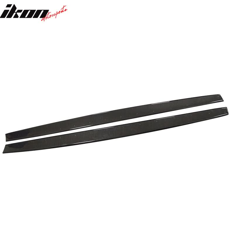 BMW 4 Series F82 F83 M4 carbon fiber side skirts, sleek and aerodynamic, designed for 2015-2020 BMW convertible and coupe models.