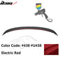 BMW E90 3 Series Sedan rear trunk spoiler by K2 Industries, made of ABS, for 2006-2011 models, enhances sporty appearance.