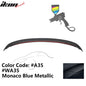 BMW E90 3 Series sedan rear trunk spoiler in ABS, AC style, from K2 Industries, designed for 2006-2011 models.
