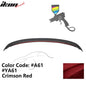 BMW E90 3 Series sedan rear trunk spoiler by K2 Industries, ABS plastic, designed for 2006-2011 models, enhances aerodynamics.
