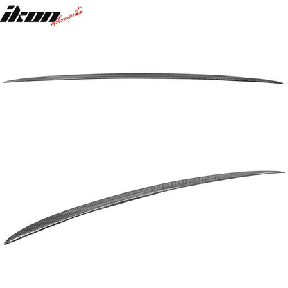 BMW 3 Series E93 convertible M3 Sport carbon trunk spoiler by K2 Industries, shown on a sleek black car.