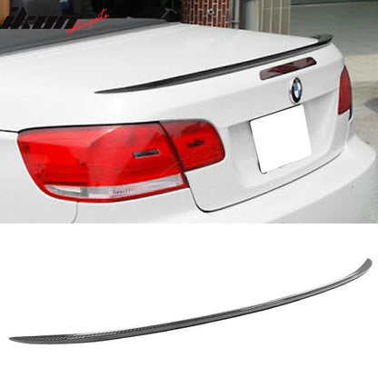 BMW 3 Series E93 convertible M3 Sport carbon trunk spoiler by K2 Industries, designed for sporty aerodynamic enhancement.