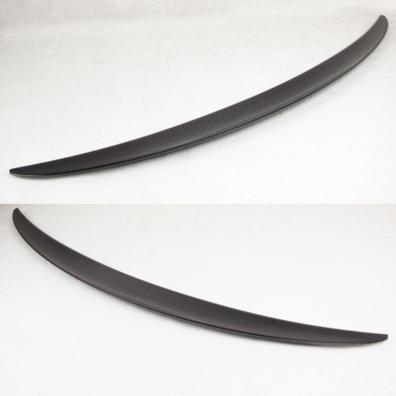 K2 Industries carbon fiber trunk spoiler for BMW E93 3 Series convertible, P style, enhances aerodynamics and sporty look.