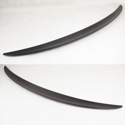 K2 Industries carbon fiber trunk spoiler for BMW E93 3 Series convertible, P style, enhances aerodynamics and sporty look.