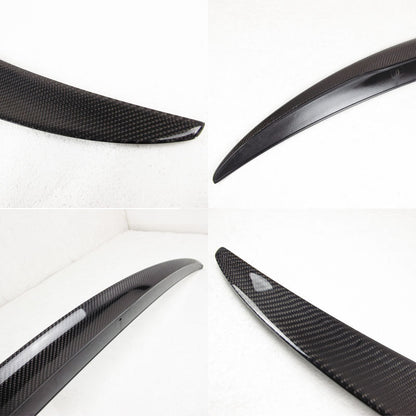 BMW E93 3 Series Convertible P Style Carbon fiber trunk spoiler by K2 Industries, showing sleek aerodynamic design.