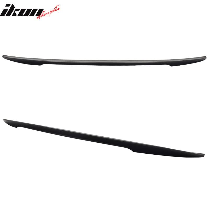 Unpainted BMW F22 trunk spoiler wing by K2 Industries, high kick P style, made of durable ABS for 2014-2021 models.