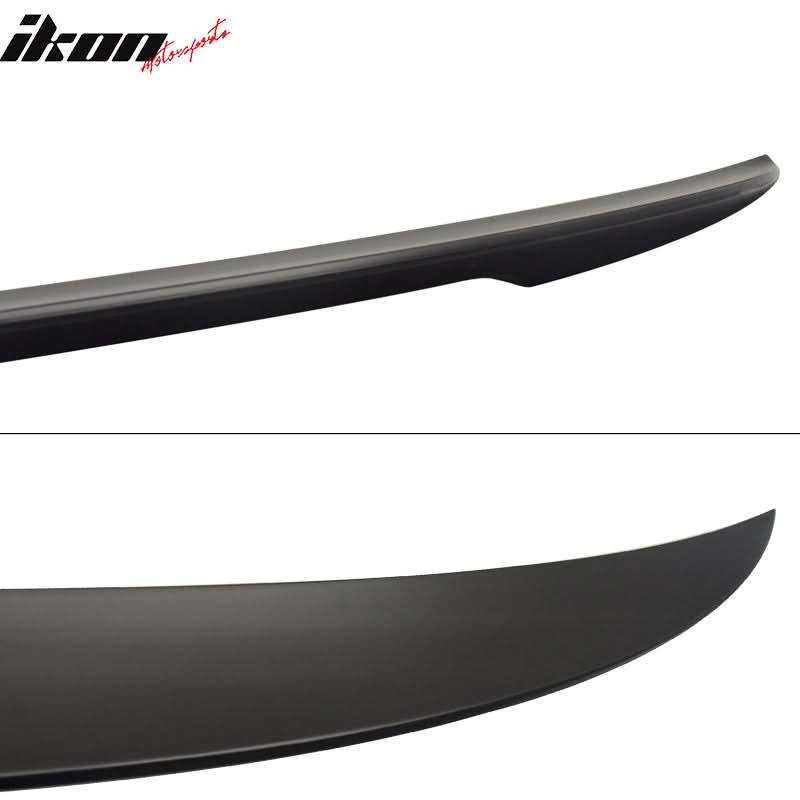 Unpainted BMW F22 trunk spoiler wing by K2 Industries, high kick P style, made of durable ABS, designed for 2014-2021 models.