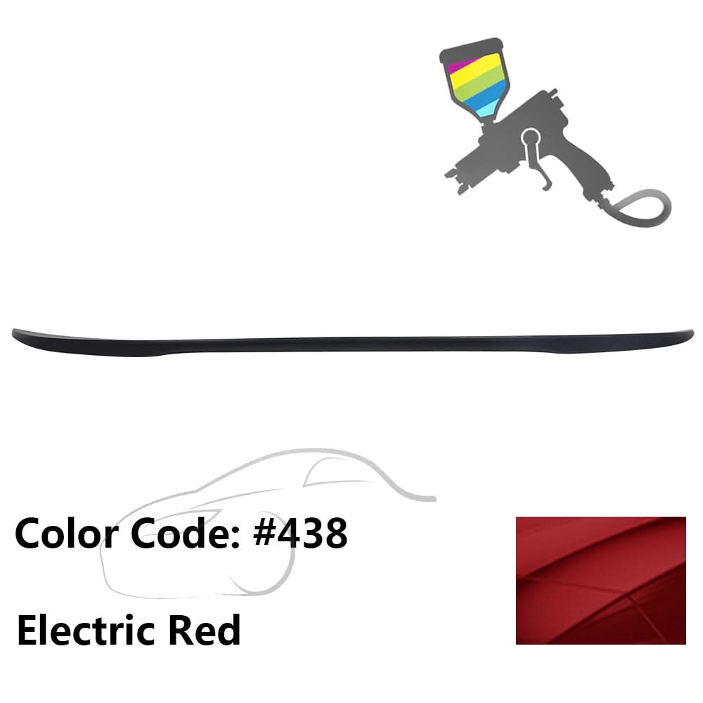 BMW E90 3 Series sedan trunk spoiler in black ABS, performance style wing from K2 Industries for 2006-2011 models.