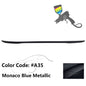 Black ABS BMW E90 3 Series sedan performance style trunk spoiler by K2 Industries, fits 2006-2011 models, enhances aerodynamics.