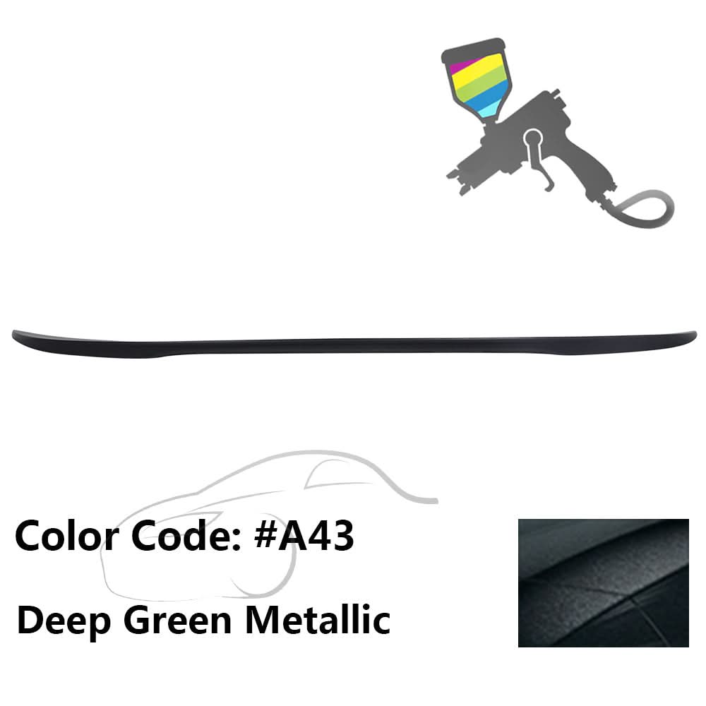BMW E90 3 Series sedan 2006-2011 ABS performance style trunk spoiler by K2 Industries, shown from the rear view.