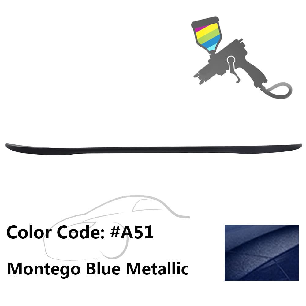 BMW E90 3 Series sedan trunk spoiler by K2 Industries, ABS material, performance style, fits 2006-2011 BMW E90 models.