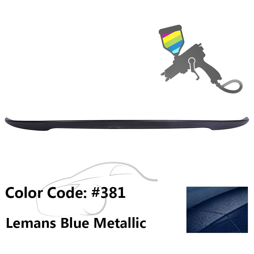 BMW E90 3 Series Sedan trunk spoiler by K2 Industries, ABS material, performance style, fits 2006-2011 models, sleek aerodynamic design.