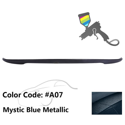 BMW E90 3 Series sedan trunk spoiler by K2 Industries, ABS material, black finish, designed for 2006-2011 models.