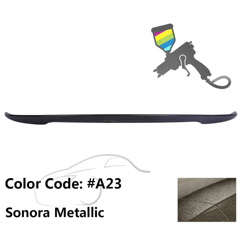 BMW E90 3 Series sedan ABS trunk spoiler by K2 Industries, 2006-2011, showcasing sleek aerodynamic design for improved performance.