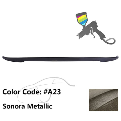 BMW E90 3 Series sedan ABS trunk spoiler by K2 Industries, 2006-2011, showcasing sleek aerodynamic design for improved performance.
