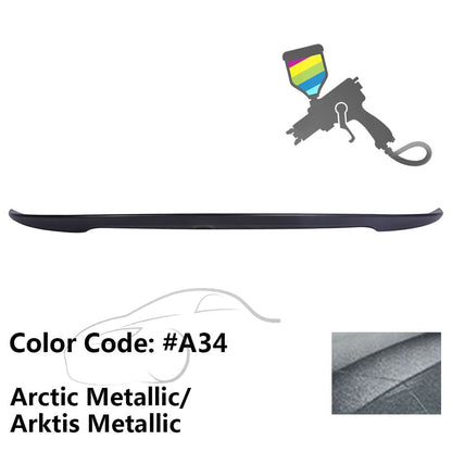 BMW E90 3 Series sedan trunk spoiler by K2 Industries, made from ABS, enhances aerodynamics and sporty look.