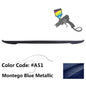 BMW E90 3 Series sedan trunk spoiler by K2 Industries, black ABS material, designed for 2006-2011 models, sporty aerodynamic style.