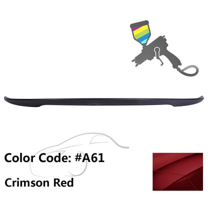 BMW E90 3 Series sedan 2006-2011 K2 Industries ABS trunk spoiler, sporty aerodynamic wing, mounted on the rear of the car.