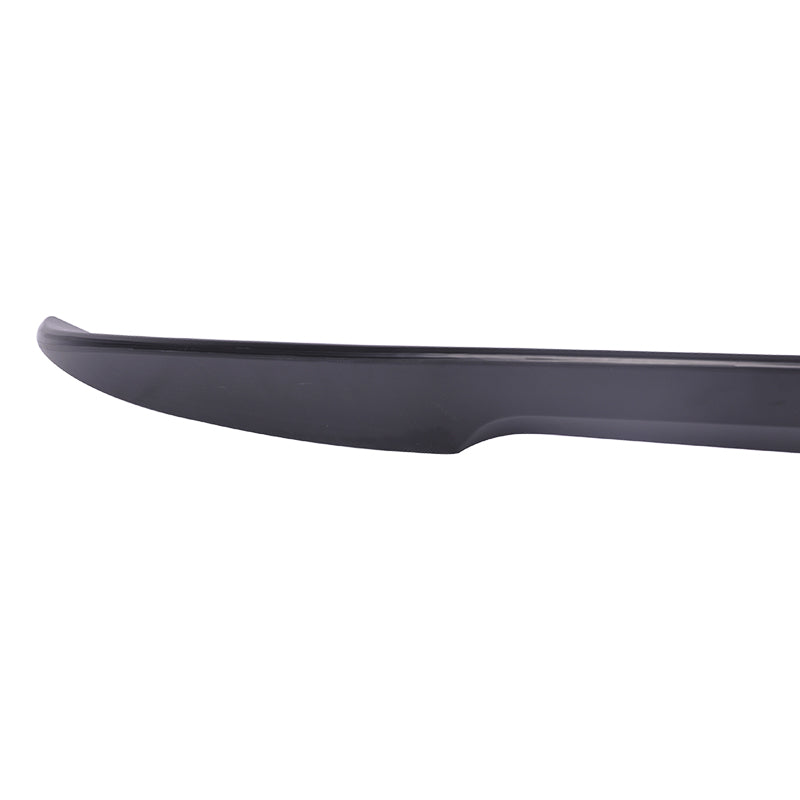BMW E90 3 Series sedan trunk spoiler by K2 Industries, performance 2 style ABS spoiler for 2006-2011 models, shown on vehicle.