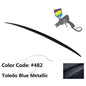 BMW E60 5 Series sedan trunk spoiler in M3 style, black ABS material, designed for 2004-2010 models, by K2 Industries